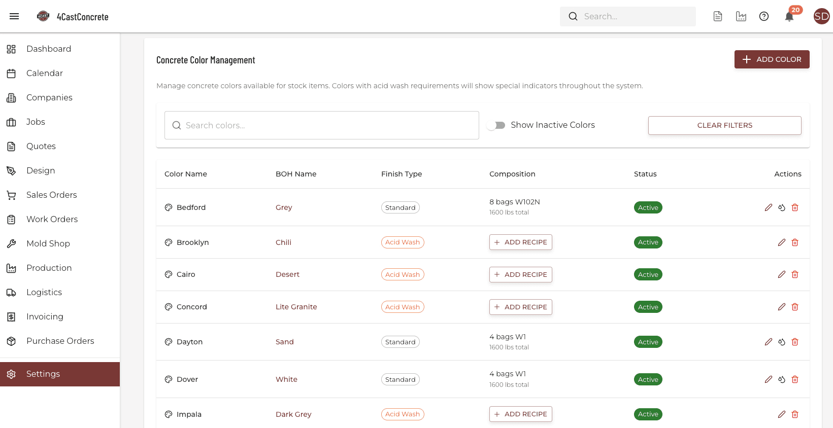 Color Batch Management