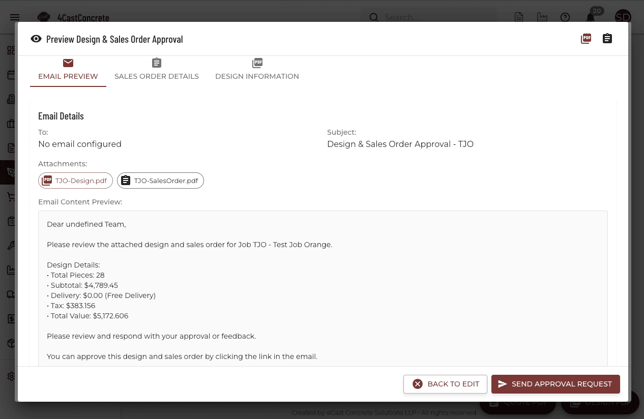 Design Approval Interface